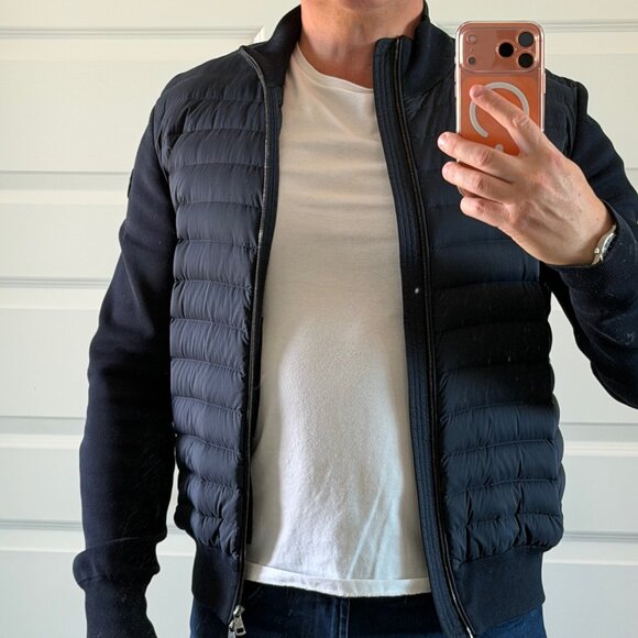 Moncler Padded Cotton Cardigan - Night Blue MEN L - Picture 7 of 16